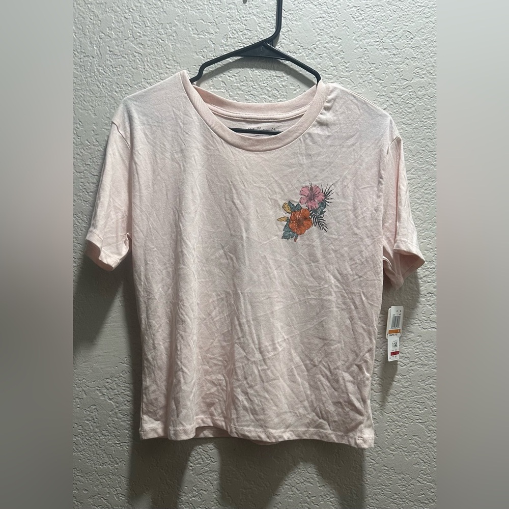 Rebellious One Light Pink Floral Tee